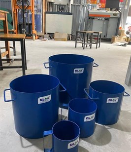 Thùng đong thể tích vật liệu 